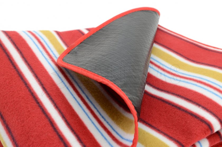 Pikniková deka Fleece 150x135 cm červená