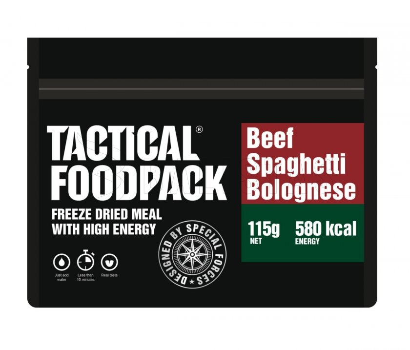Dehydrované jídlo - boloňské špagety s hovězím Tactical Foodpack