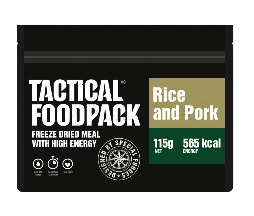 Dehydrované jídlo - rýže s vepřovým masem Tactical Foodpack