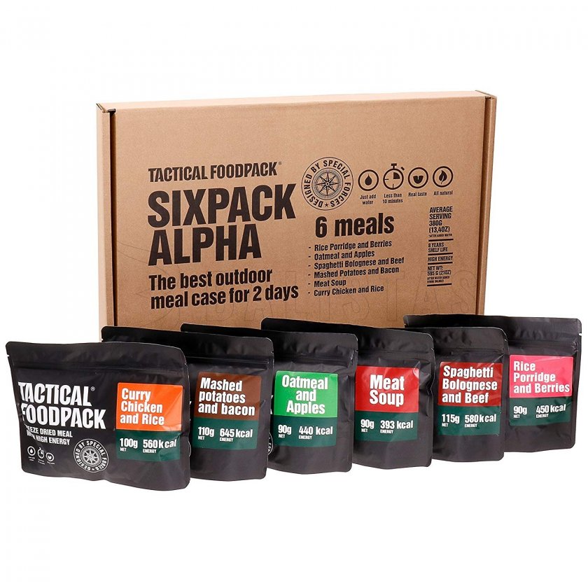 Set 6x MRE dehydrovaného jídla - Tactical Six Pack Alpha Tactical Foodpack