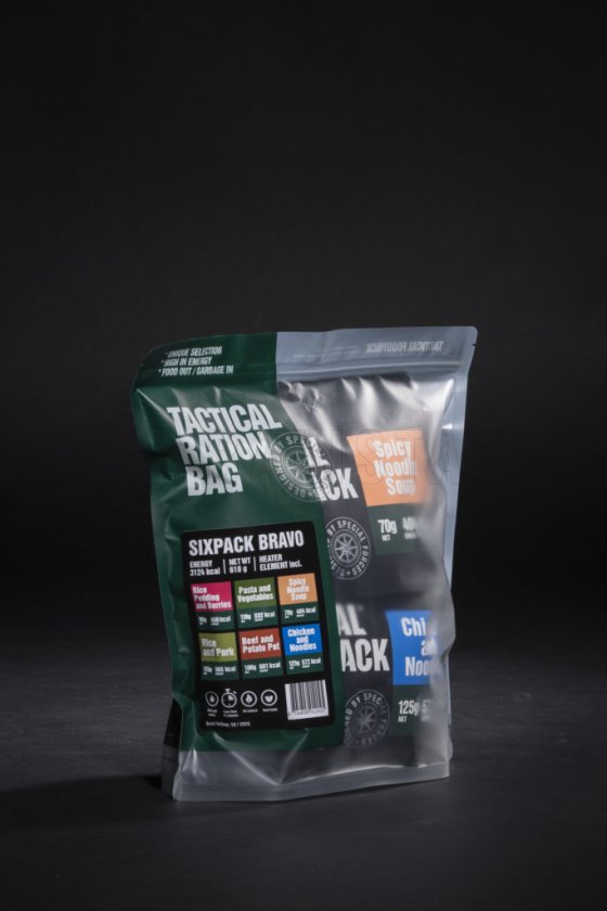 Set 6x MRE dehydrovaného jídla - Tactical Six Pack Bravo Tactical Foodpack