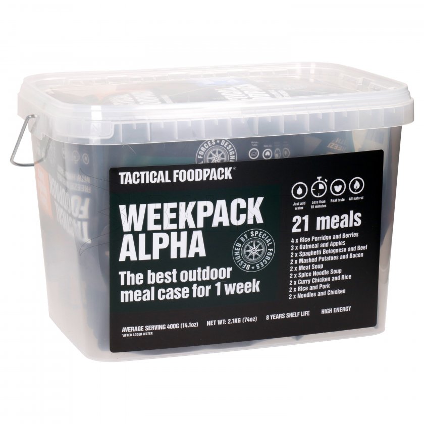 Set 21x Survival MRE dehydrovaného jídla - Weekpack Alpha Tactical Foodpack