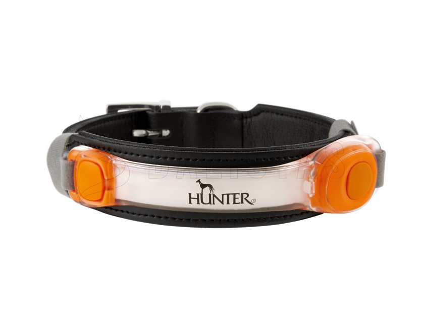 Svítící LED přívěsek na obojek Hunter oranžový
