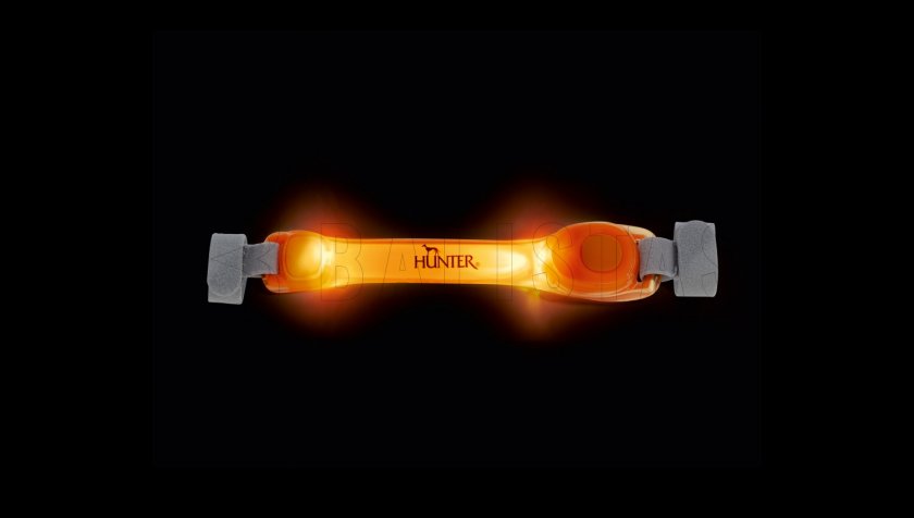 Svítící LED přívěsek na obojek Hunter oranžový