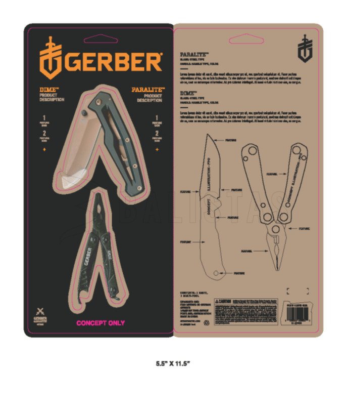 Sada Gerber Dime Black + Paralite Rose