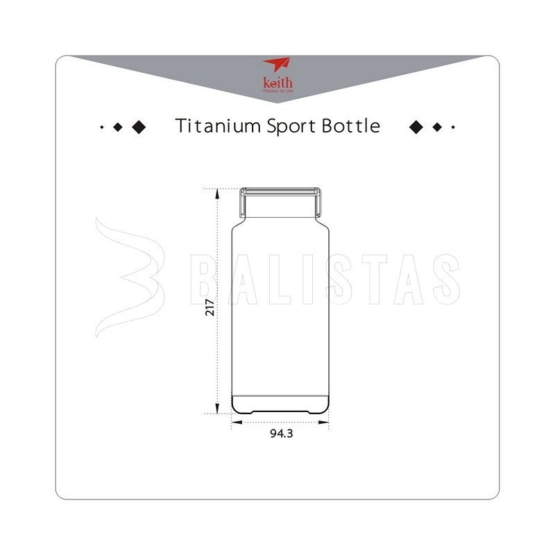 Titanová láhev Keith Sport Bottle 1200ml