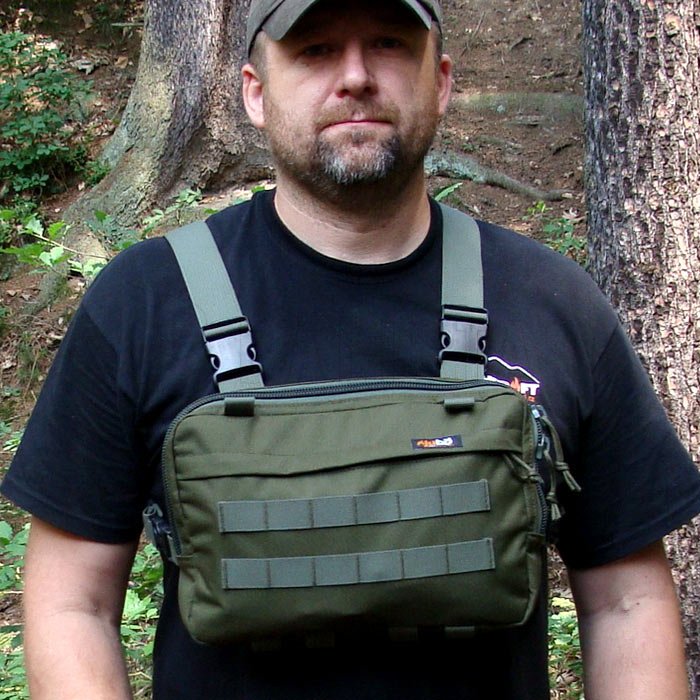 Hrudní brašna Jubö Front Bag Survival zelená