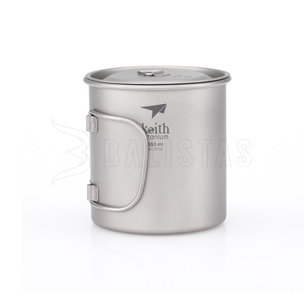 Titanový hrnek Keith s víčkem 550ml