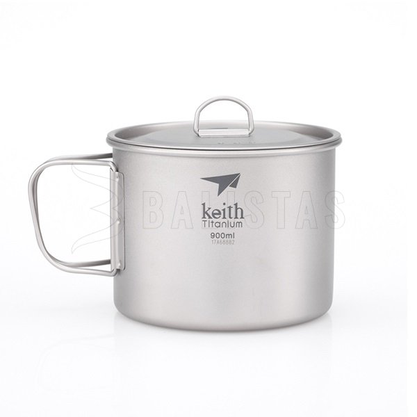 Titanový hrnek Keith s víčkem 900ml