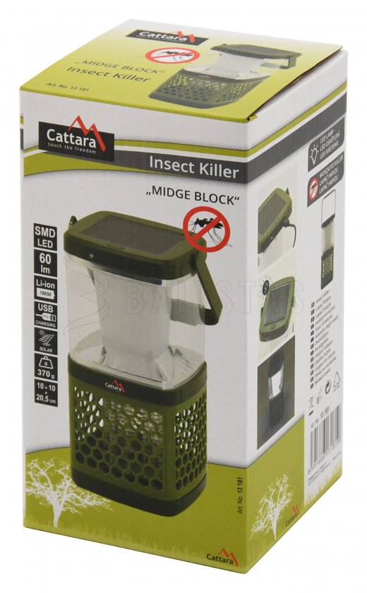 USB svítilna a lapač hmyzu Cattara Midge Block