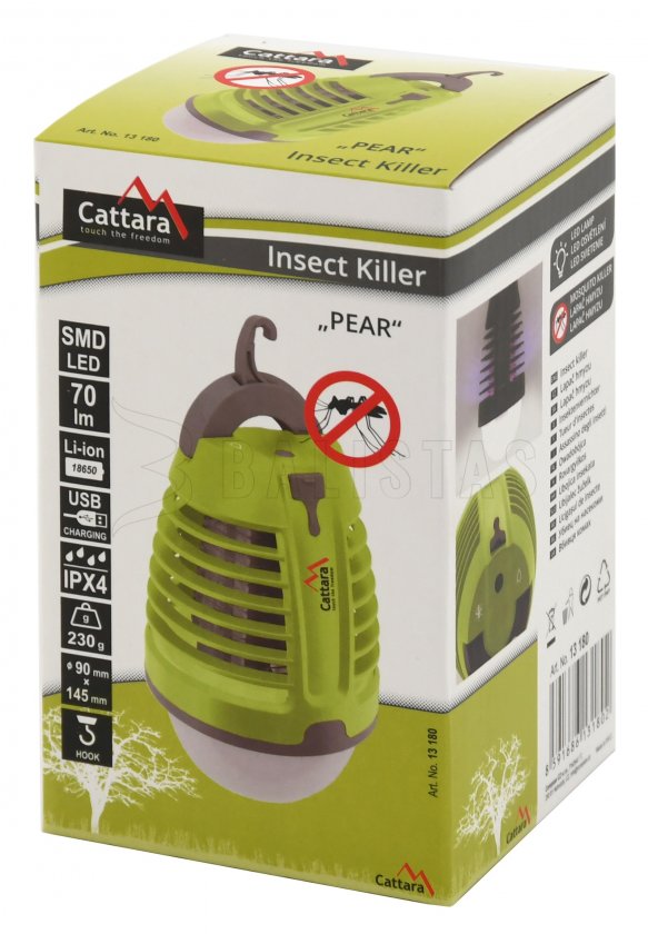 USB svítilna a lapač hmyzu Cattara Pear 7