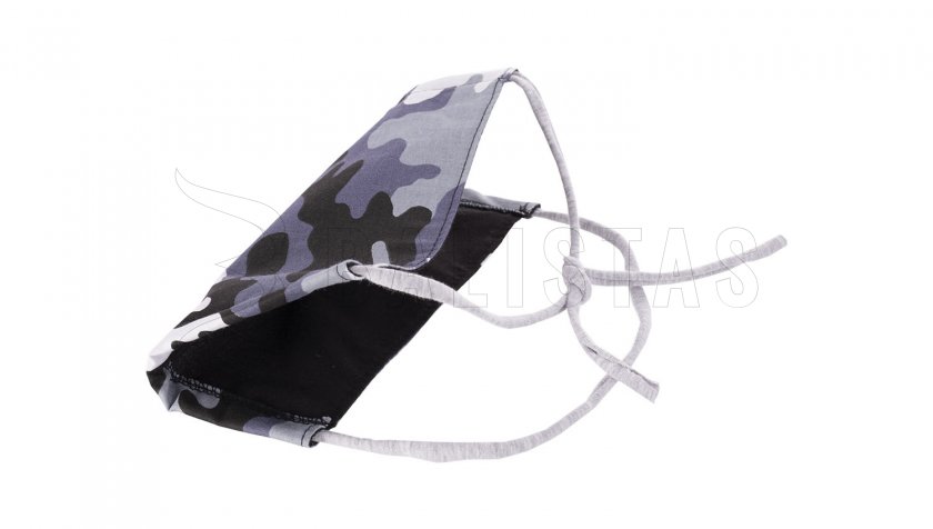 Rouška bavlněná zimní Camo čtverec