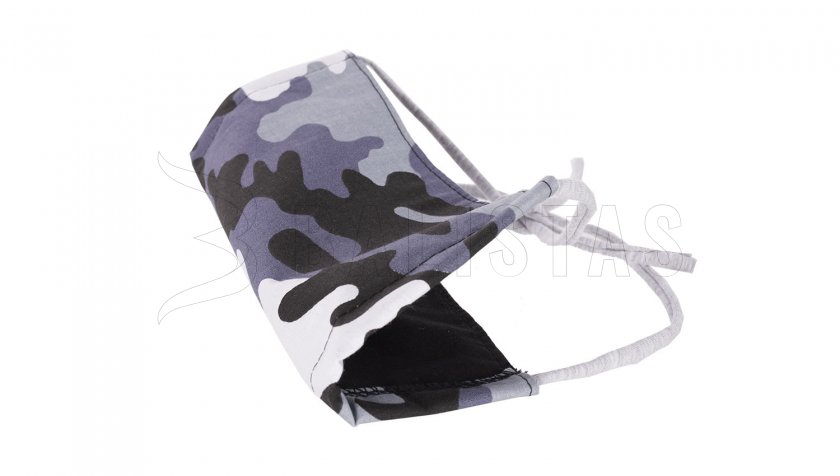 Rouška bavlněná zimní Camo čtverec