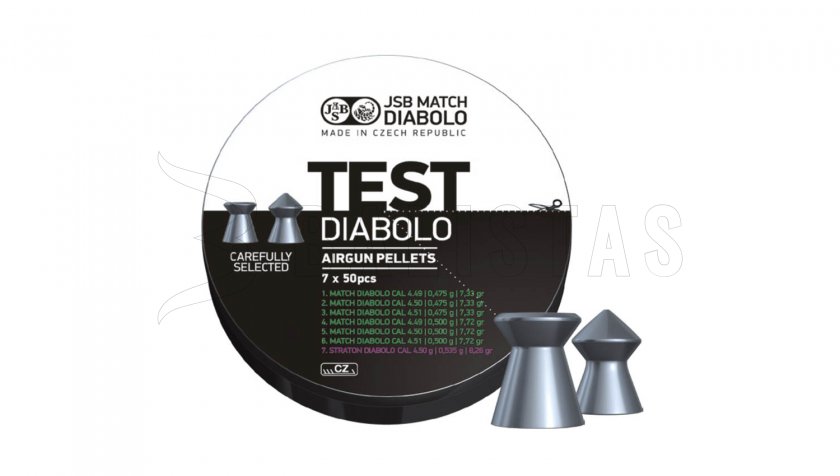 Diabolo JSB Match Test Light Weight 4,5mm 350ks