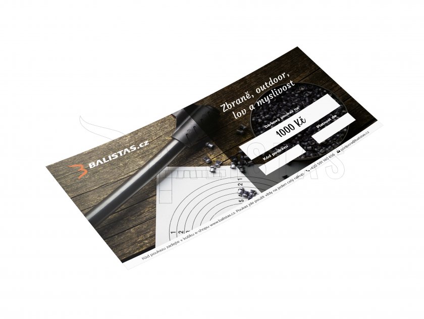 Dárkový poukaz na 1 000 Kč s motivem terče