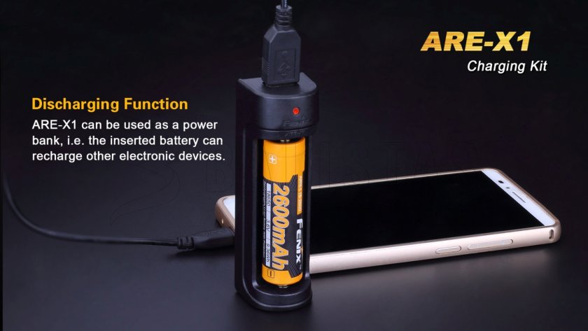 USB nabíječka Fenix ARE-X1 + 18650 (2600 mAh)