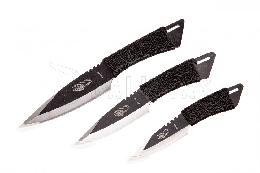 Sada nožů Kandar černý paracord (115)