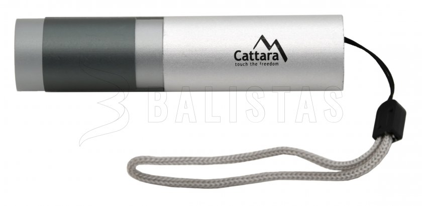Kapesní LED svítilna Cattara 120lm ZOOM nabíjecí SILVER