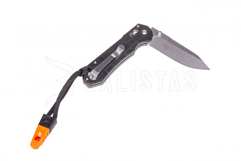Zavírací nůž Ganzo G7452P černý s píšťalkou