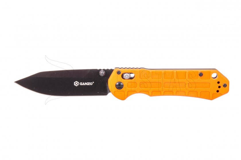 Zavírací nůž Ganzo G7453P oranžový s píšťalkou