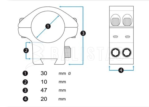 Montáž Element Optics Accu-Lite 22mm/30mm střední 2