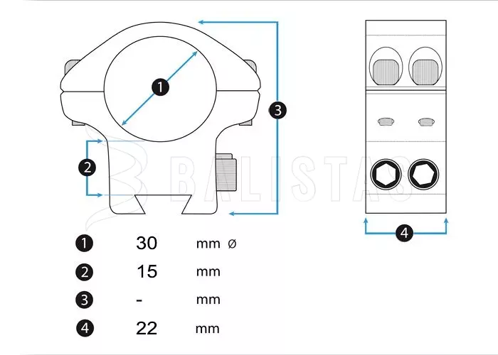 Montáž UTG Max Strength QD Lock 30mm 22mm střední 2.webp