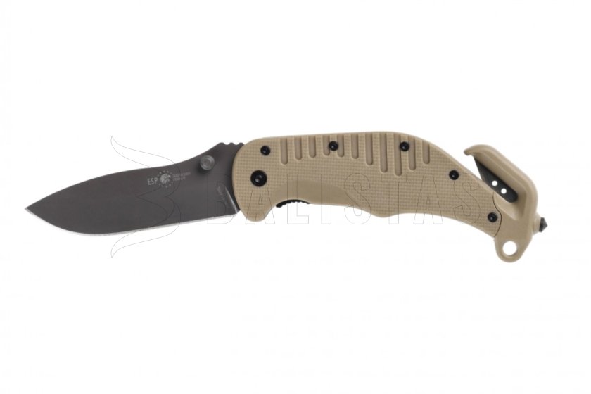 Záchranářský nůž ESP s hladkým ostřím - khaki 01.jpg