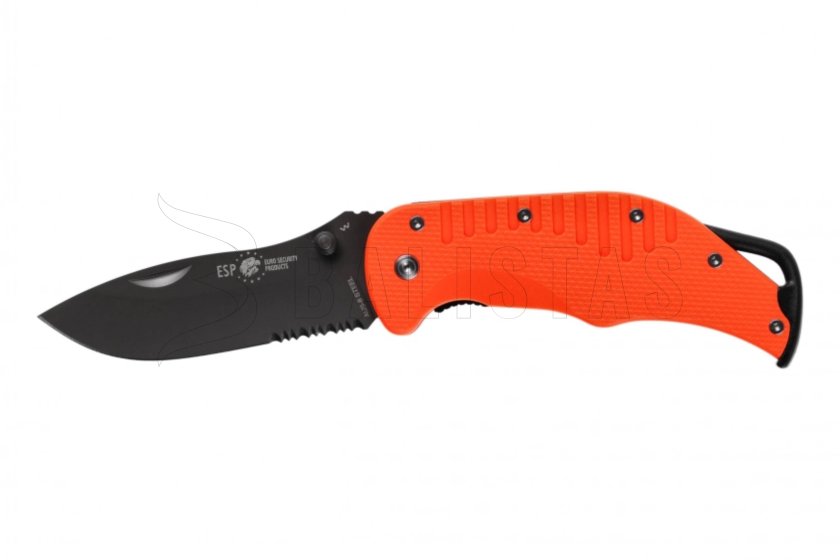 Zavírací EDC nůž ESP s vroubkovaným ostřím - oranžový 01.jpg
