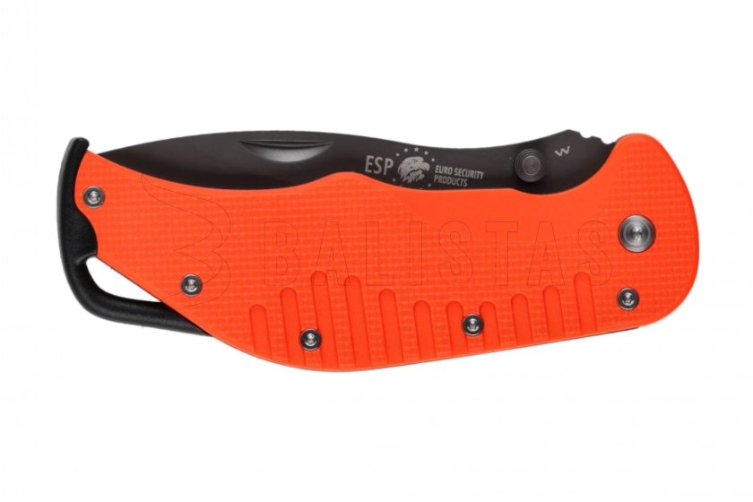 Zavírací EDC nůž ESP s vroubkovaným ostřím - oranžový 05.jpg