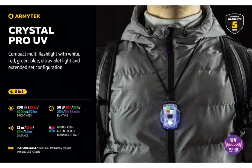 Multifunkční svítilna Armytek Crystal Pro UV - modrá 14.jpg