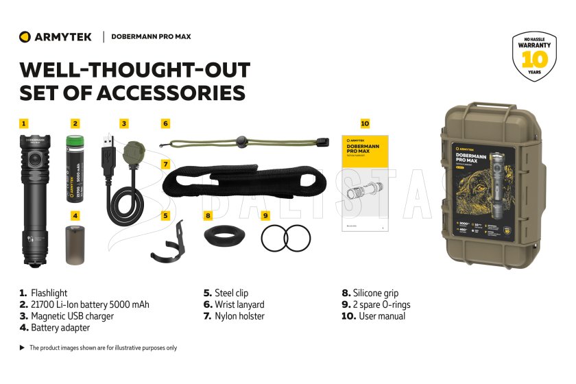 Svítilna Armytek Dobermann PRO MAX bílé světlo 37