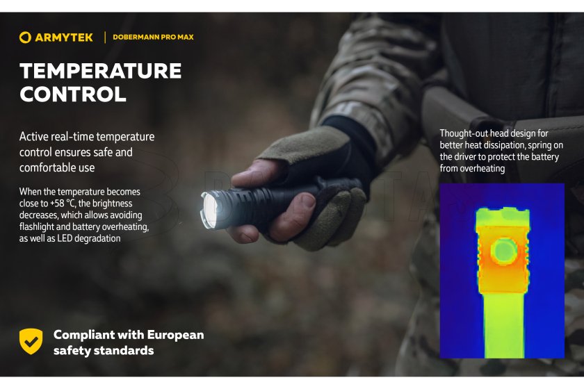 Svítilna Armytek Dobermann PRO MAX bílé světlo 30
