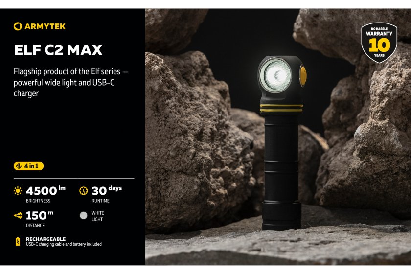 Multifunkční svítilna Armytek Elf C2 MAX USB-C bíle světlo 14.jpg