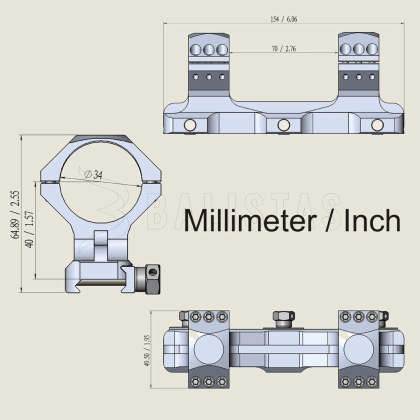 Montáž Vector Optics X-Accu 22mm 34mm jednodílná vysoká 10.webp