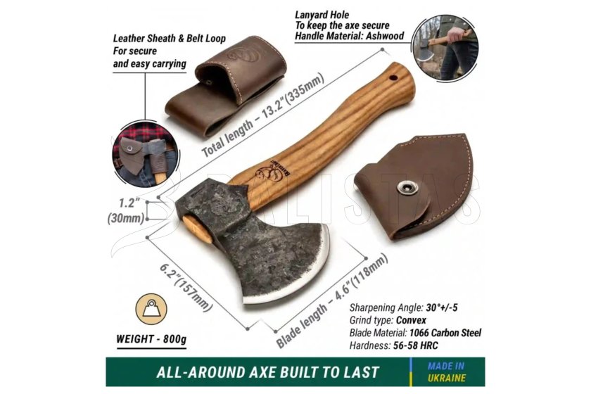 Sekera BeaverCraft Bushcraft Splitting Axe AX3 2