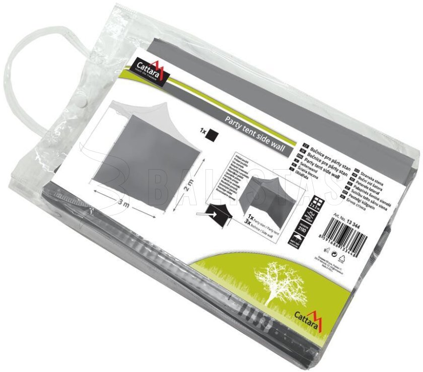 Bočnice pro párty stan 2X3m 210D šedá WATERPROOF Cattara 13344 4