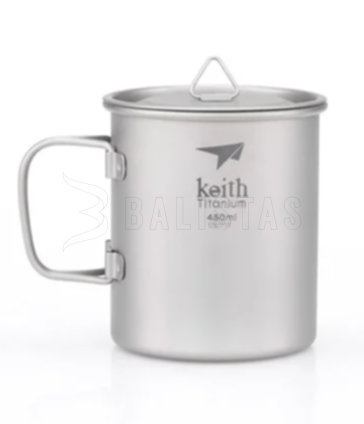Titanový hrnek Keith s víčkem 450ml 3