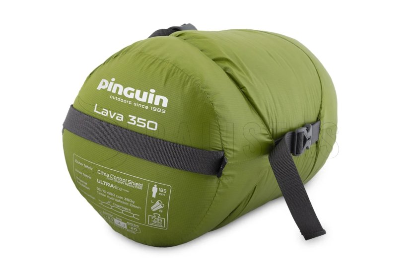 Spacák Pinguin Lava 350 175cm modrý pravý 7