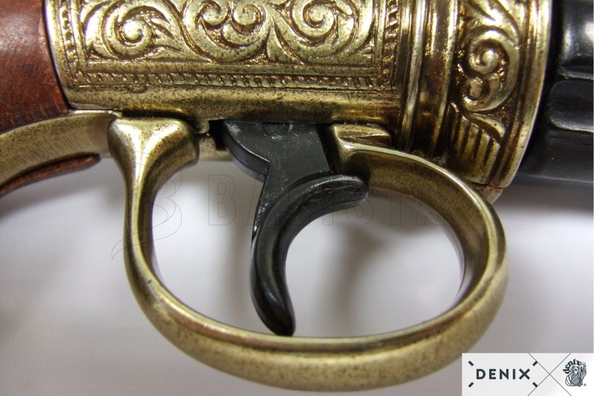 Replika Pepperbox – šestihlavňový revolver, Anglie 1840 3