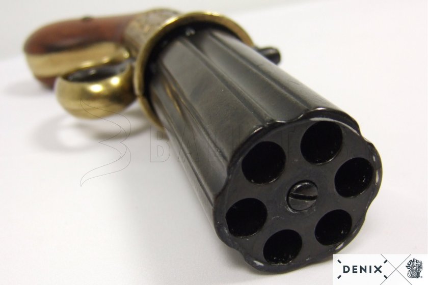 Replika Pepperbox – šestihlavňový revolver, Anglie 1840 5