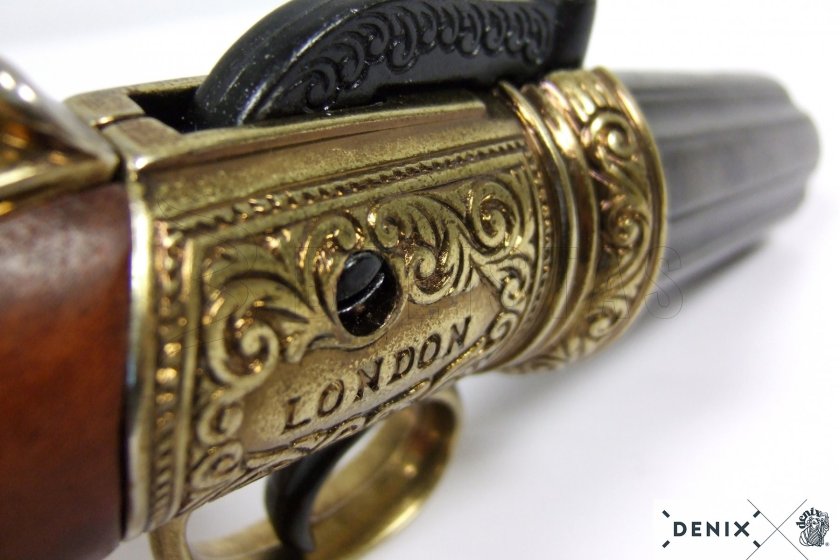 Replika Pepperbox – šestihlavňový revolver, Anglie 1840 4