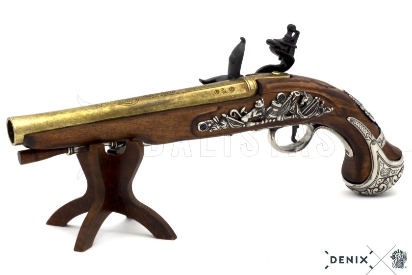 Replika křesadlové pistole generála George Washingtona, Anglie 18.stol. 5