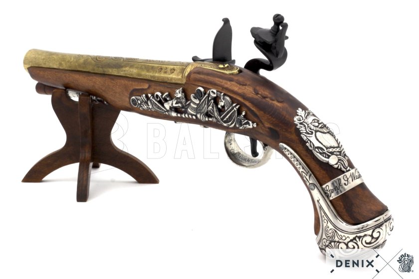 Replika křesadlové pistole generála George Washingtona, Anglie 18.stol. 6