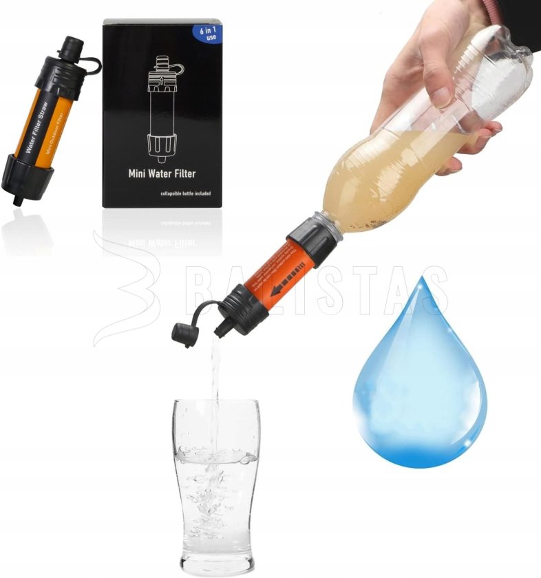 Kapesní filtr na vodu Mini Water Filter 6v1 3