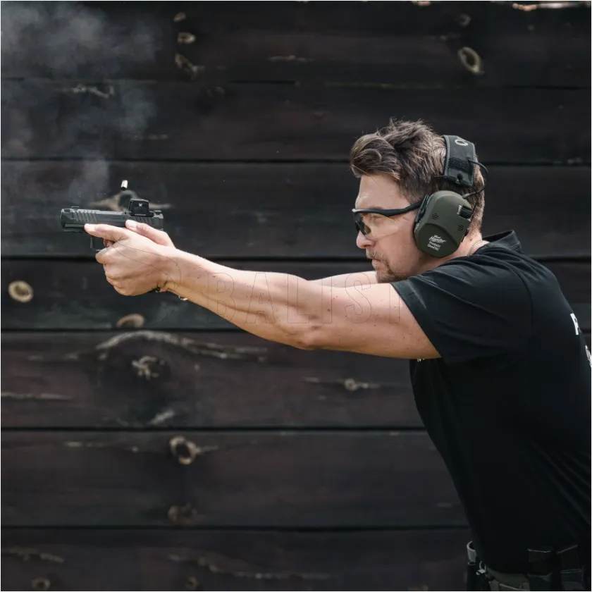 Aktivní střelecká sluchátka RealHunter Active ProSHOT QuadTAC Olivové 10