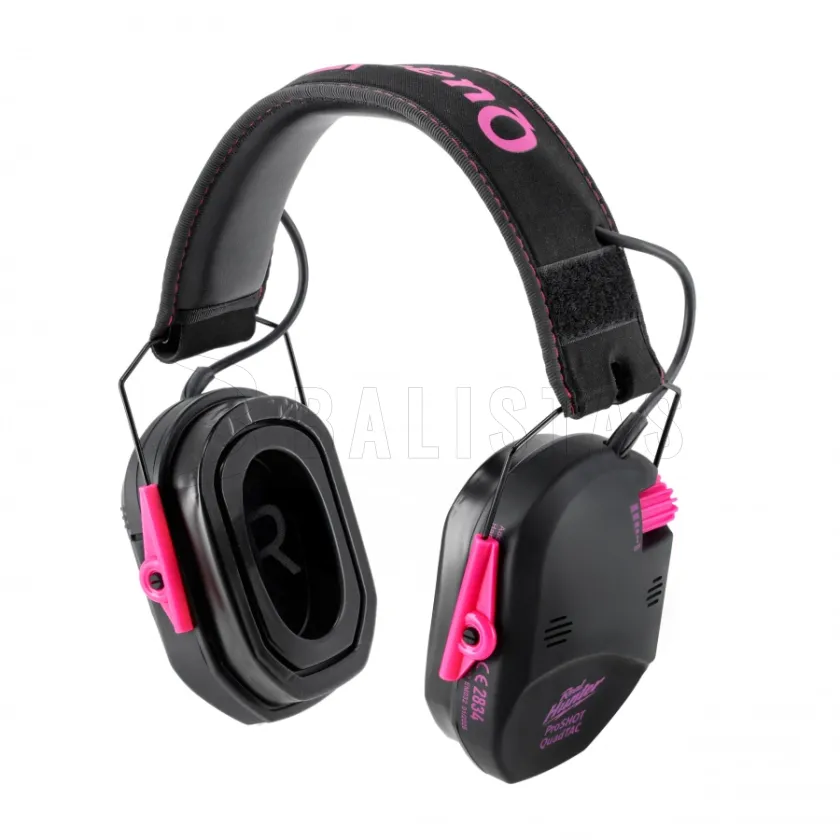 Aktivní střelecká sluchátka RealHunter Active ProSHOT QuadTAC Devil Pink