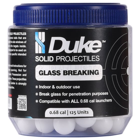 Kuličky Duke Glass Breaking Solid Projectile .68 125 ks