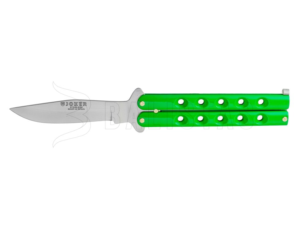 Nůž Joker motýlek zelený ostří 10 cm